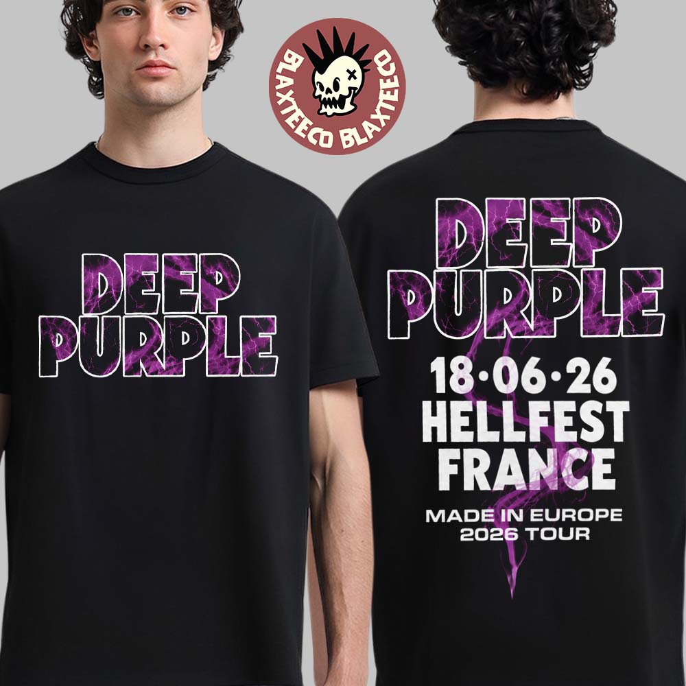 Deep Purple Hellfest 2026 Merch In France On 18 June 2026 Made In Europe Tour T-Shirt