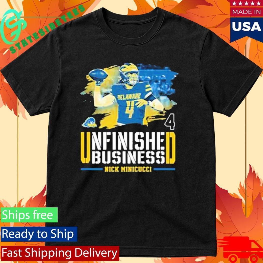 Delaware Ncaa Football Nicholas Minicucci Unfinished Business Comfort Colors Shirt