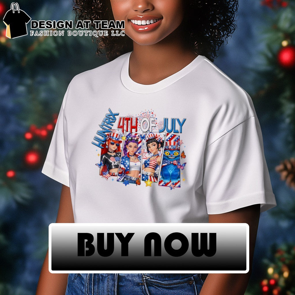 Demon Hunters Kpop Huntrix 4th of July Independence Day shirt