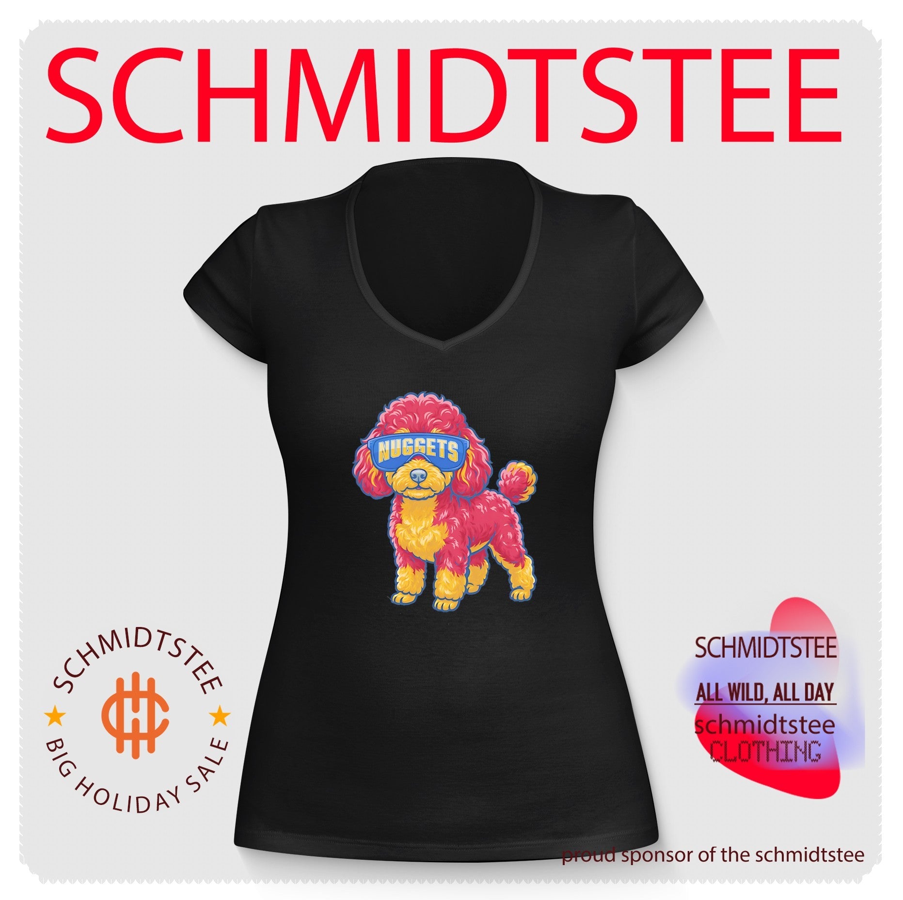 Denver Nuggets Teacup Poodle cartoon shirt