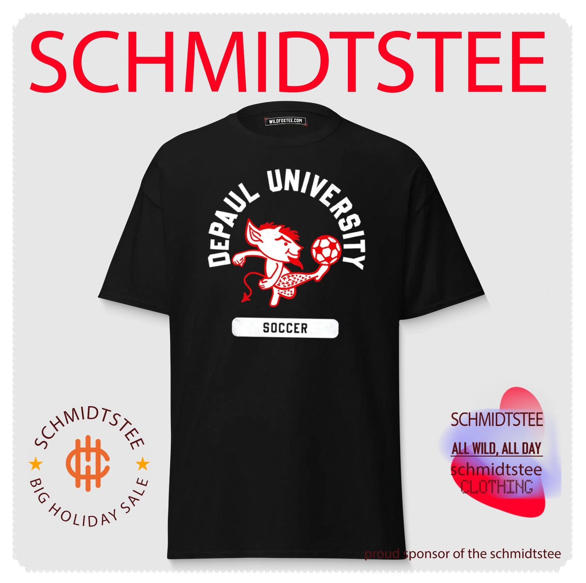 Depaul University soccer demons mascot shirt
