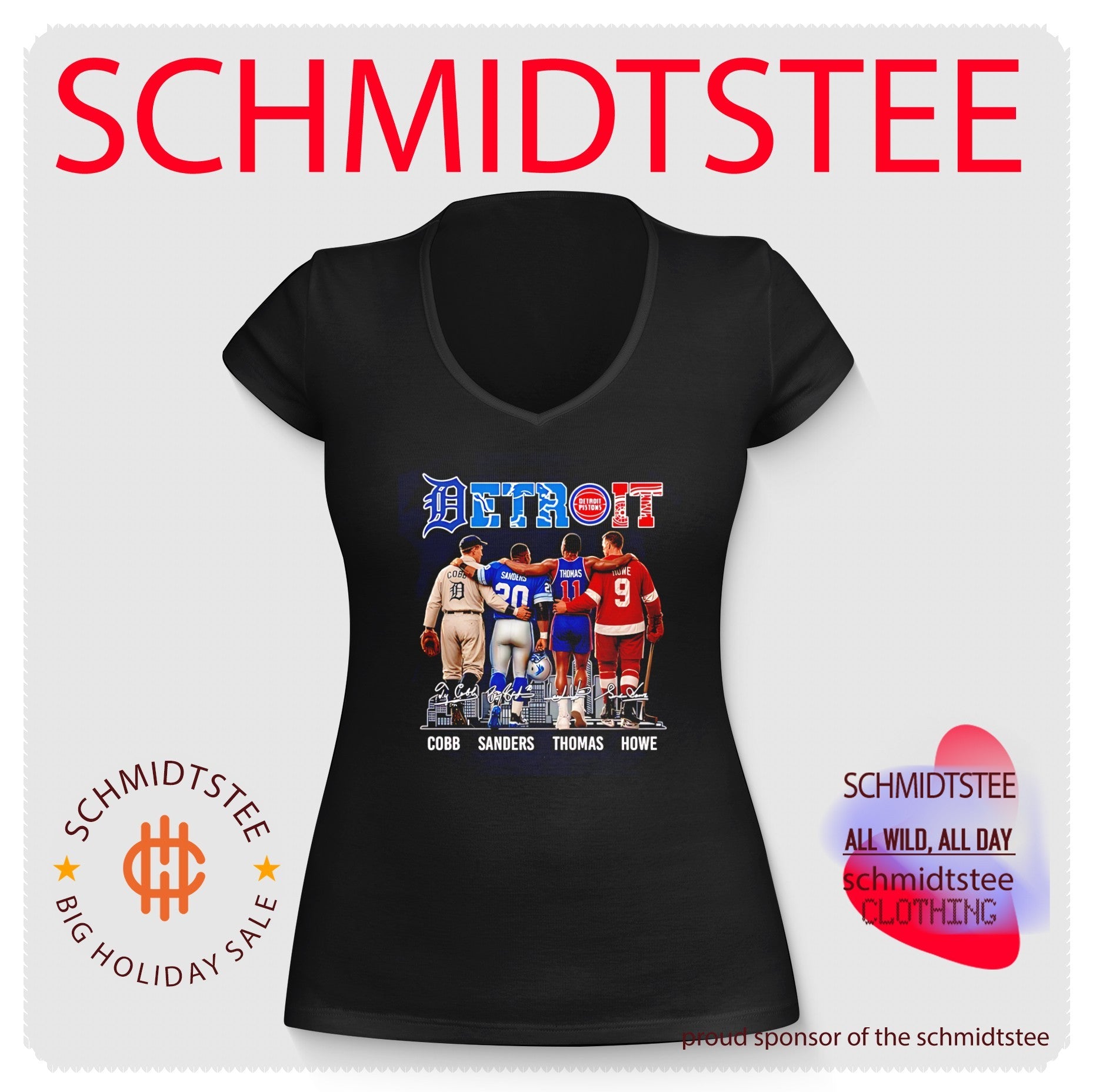 Detroit Cobb Sanders Thomas Howe skyline signature shirt