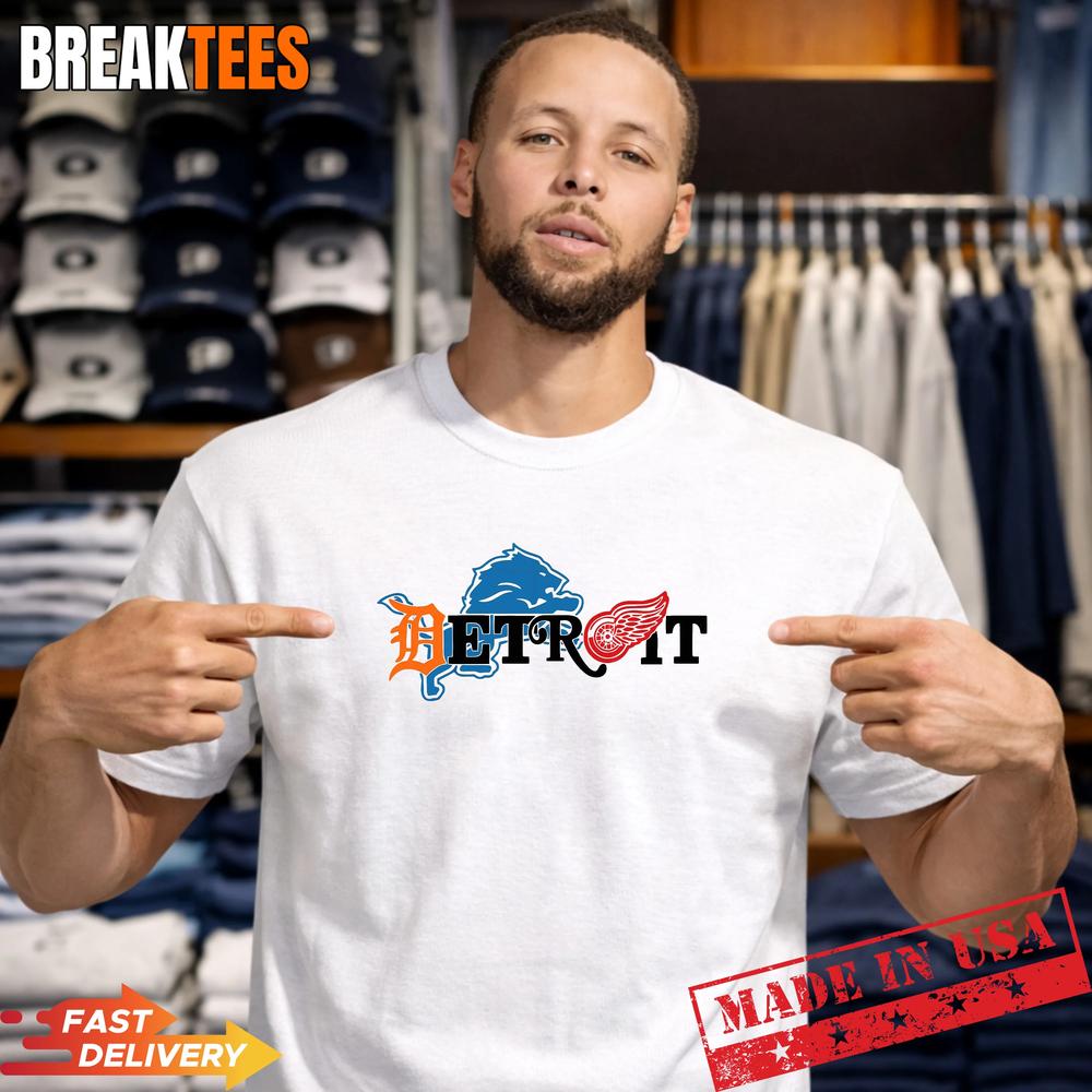 Detroit Lions x Detroit Red Wings Mashup T-Shirt