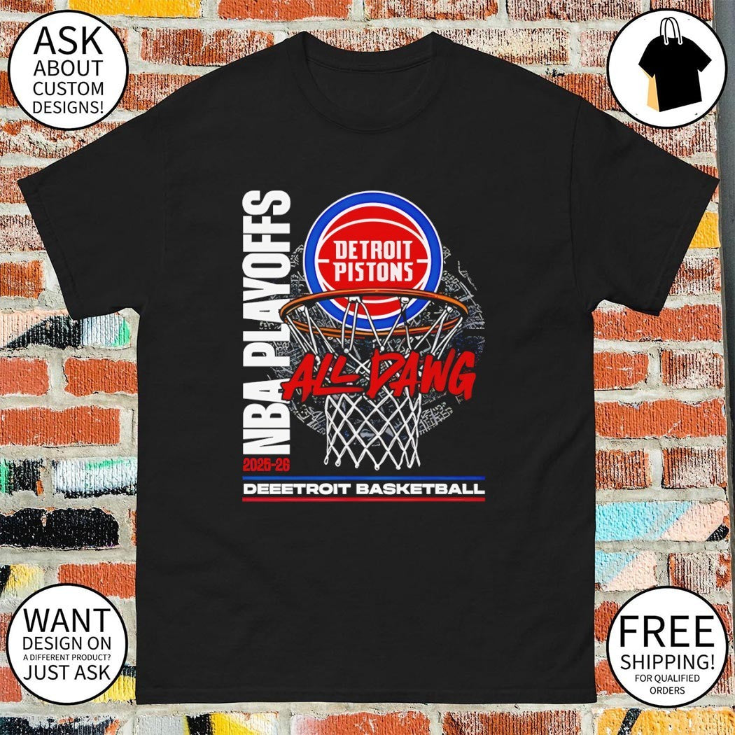 Detroit Pistons Basketball All Dawg Playoffs 2025 26 NBA shirt