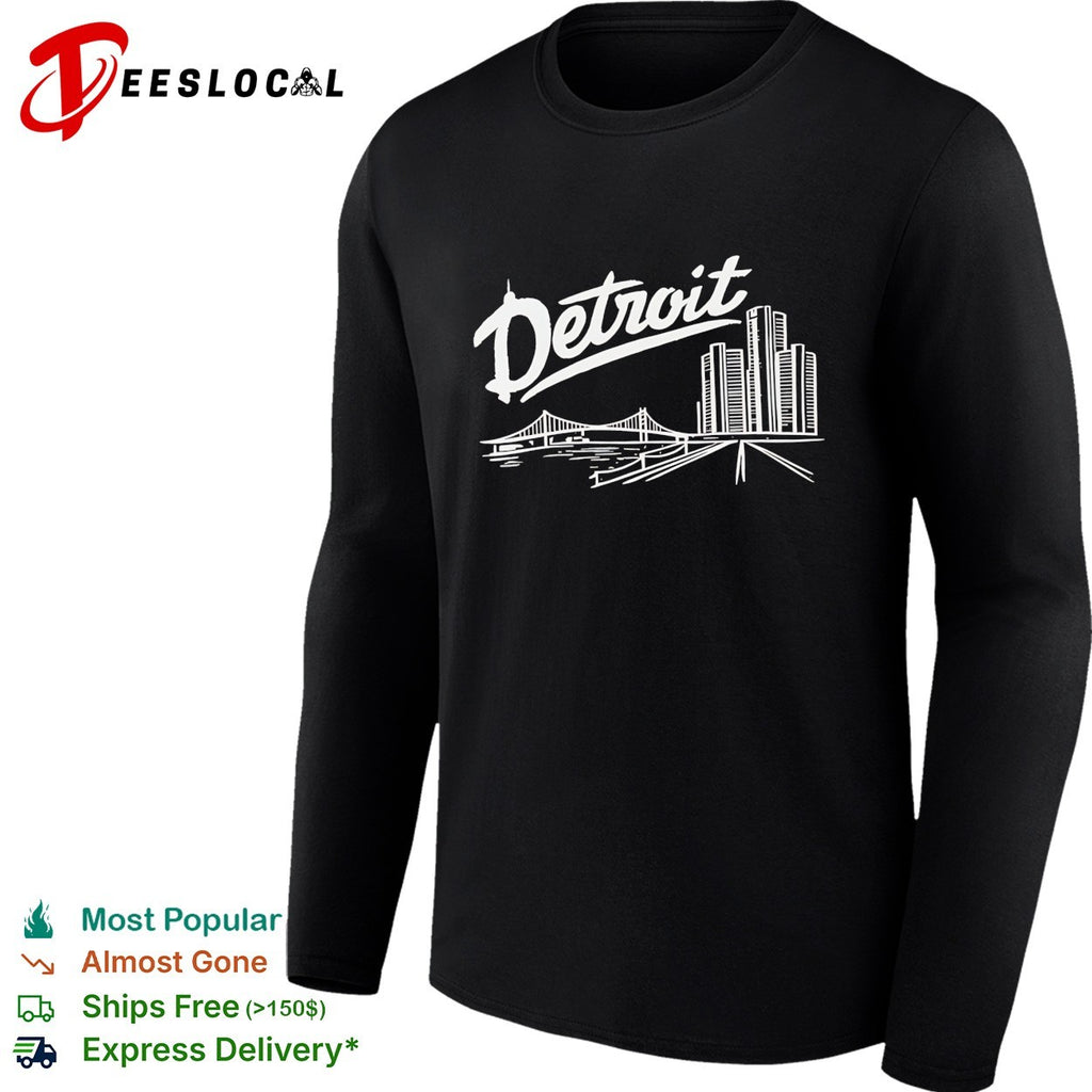 Detroit skyline bridge shirt