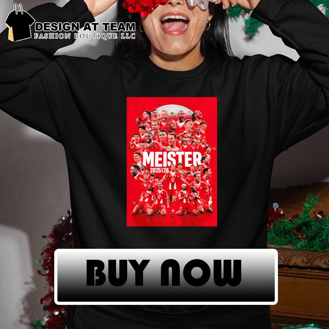 Deutscher Meister Bundesliga Bayern Munich FC 2025 26 poster shirt