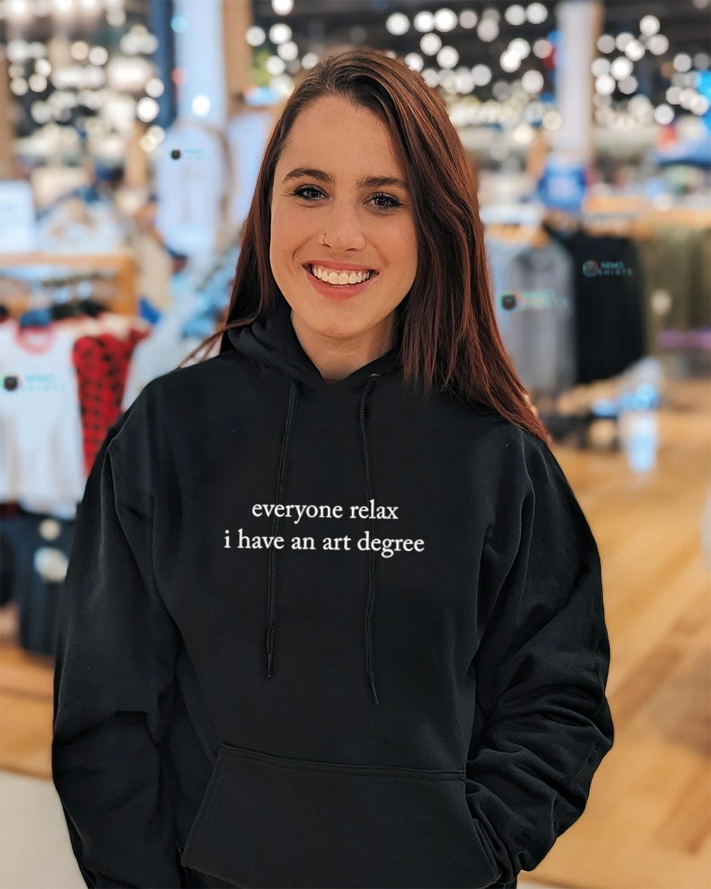 Everyone relax I have an art degree text shirt