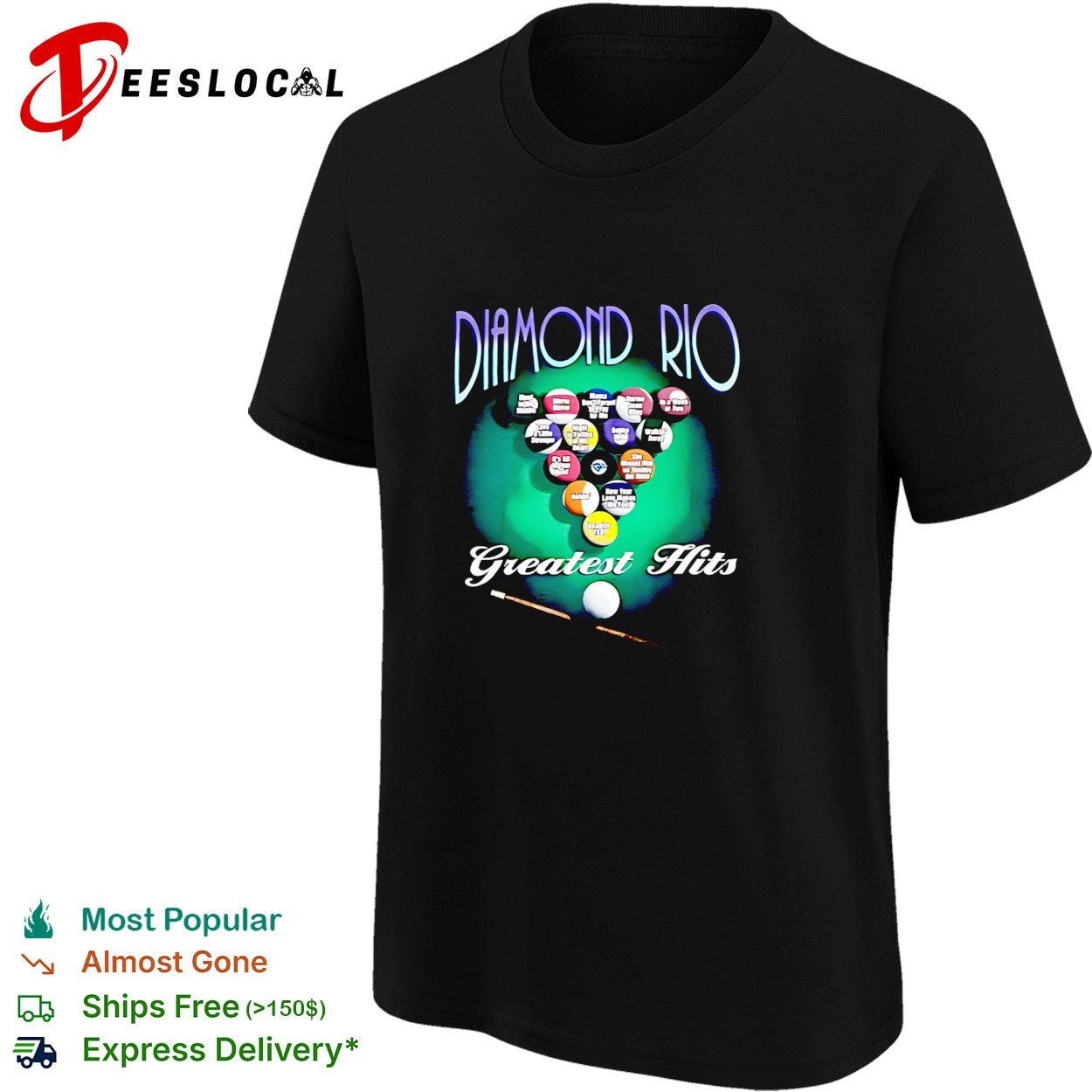 Diamond Rio greatest hits pool balls shirt