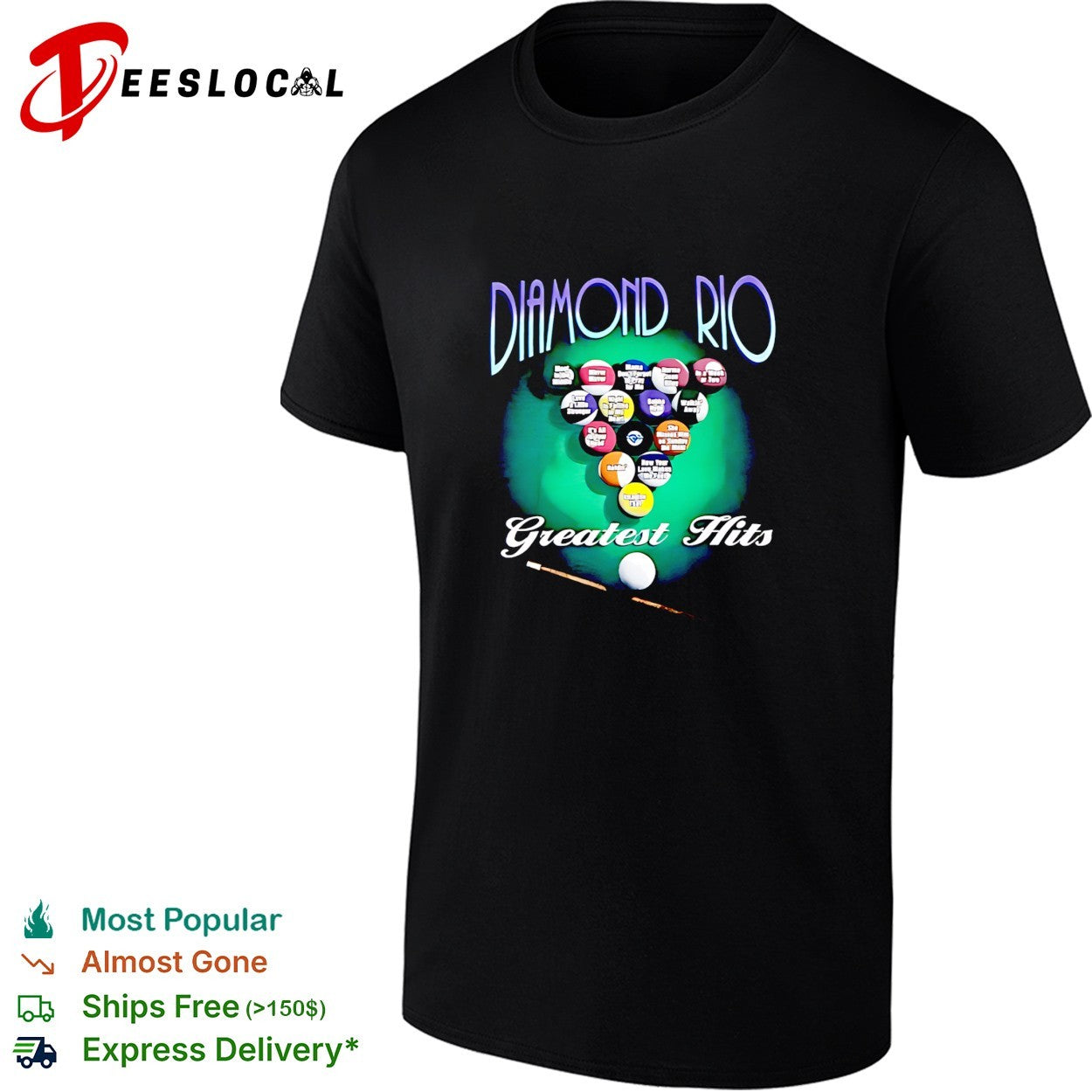 Diamond Rio greatest hits pool balls shirt