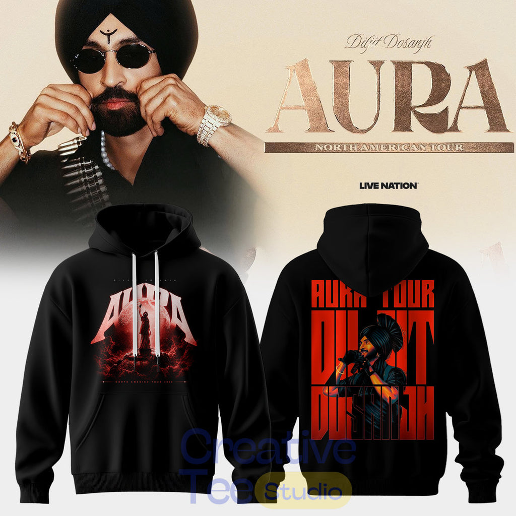 Diljit Dosanjh AURA World Tour 2026 Special Hoodie