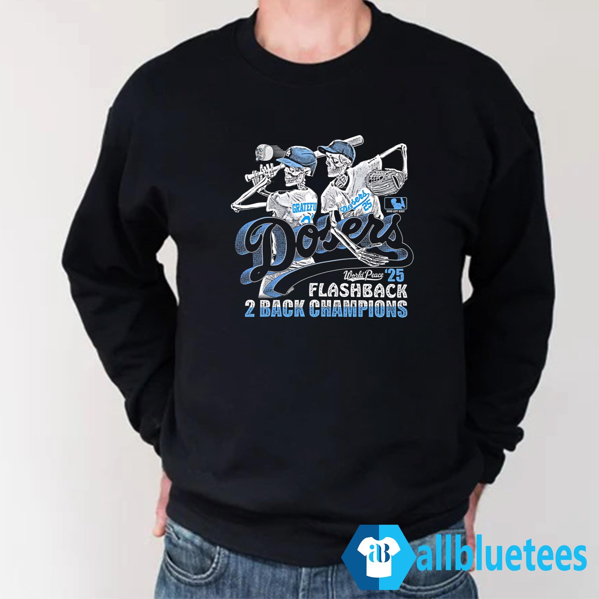 Dodgers Skeleton Flashback 2 Back Champions Shirt