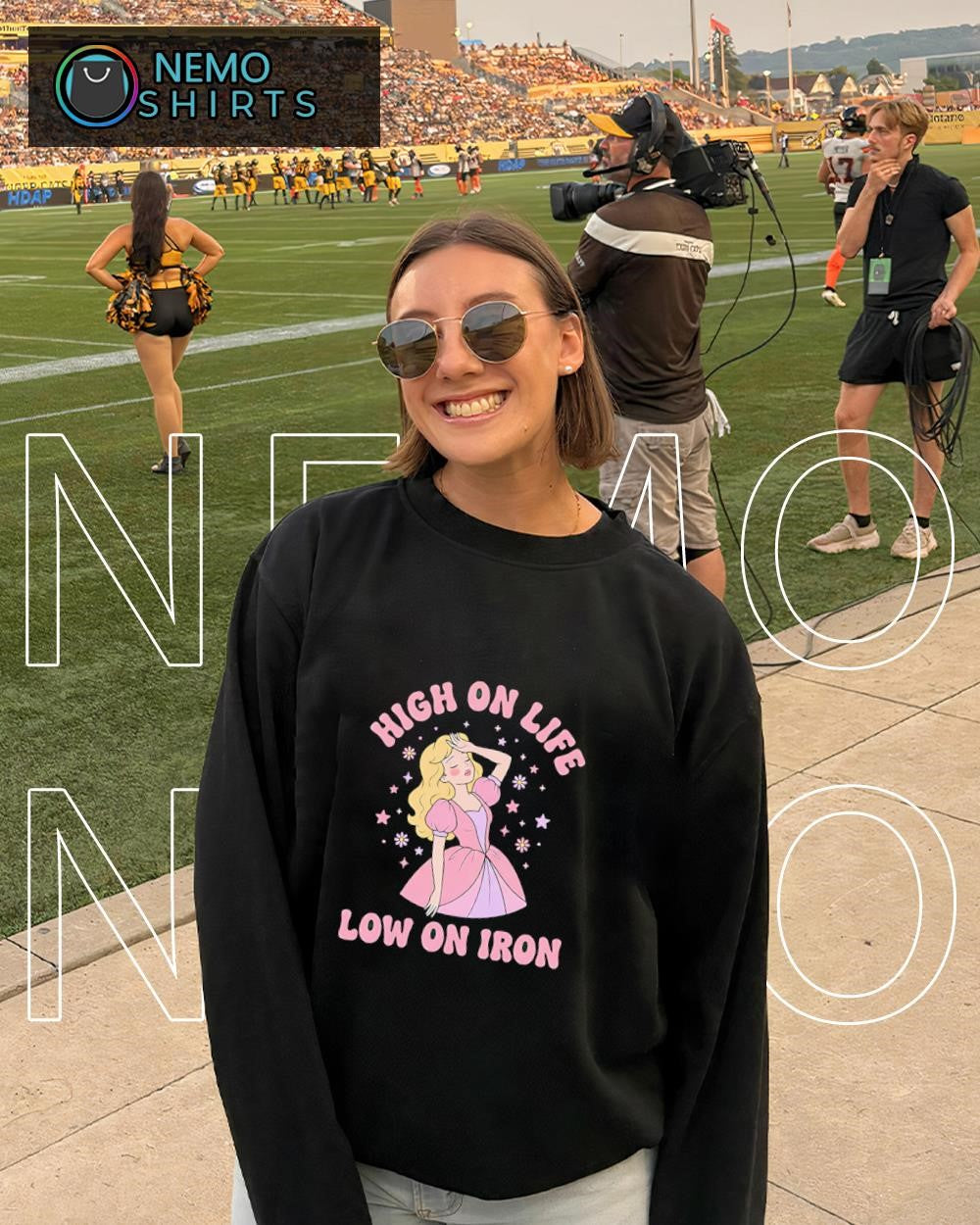 Doll Barbie princess high on life low on iron shirt