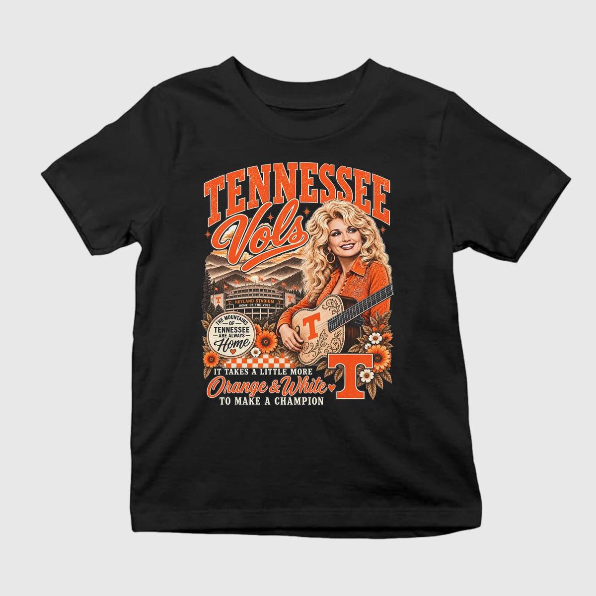 Dolly Tennessee It Takes A Little More Orange And White Shirt