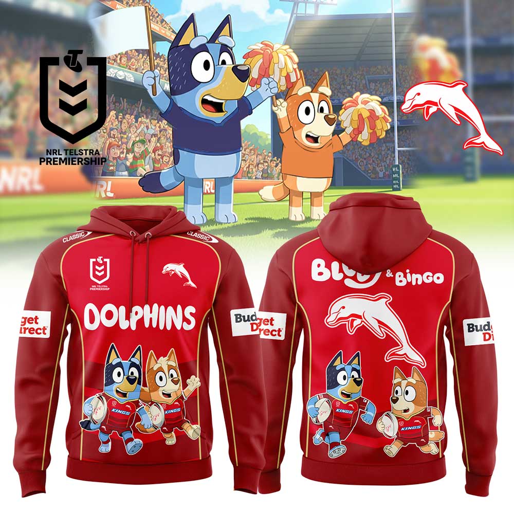 NRL Dolphins Bluey and Bingo Hoodie