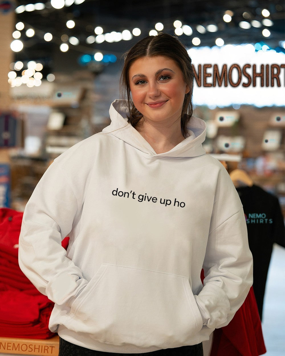 Don’t give up ho text shirt