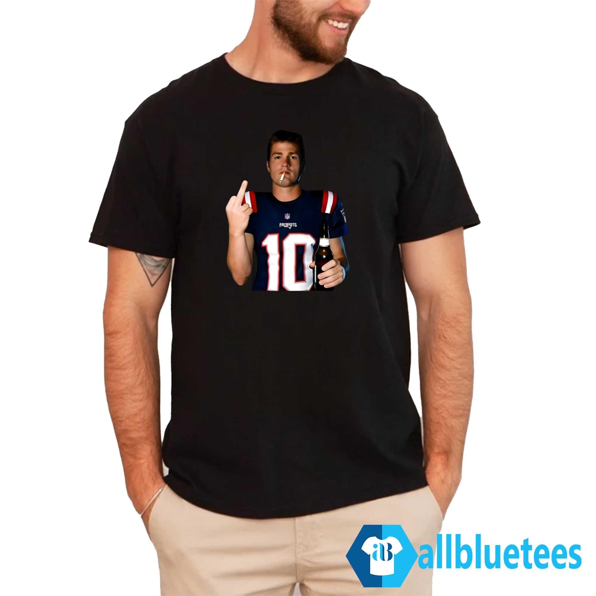 Drake Maye Smoking Middle Finger Shirt