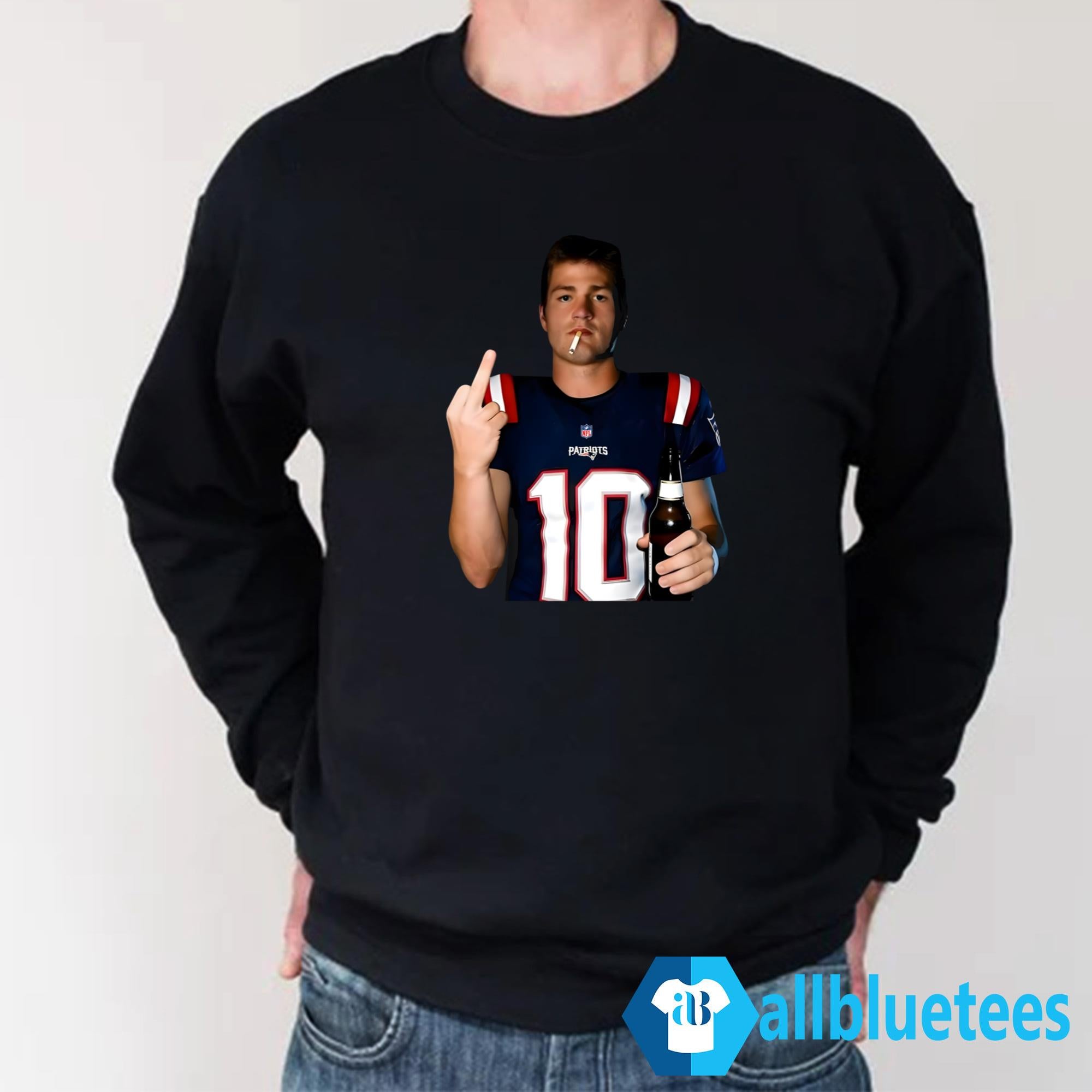Drake Maye Smoking Middle Finger Shirt