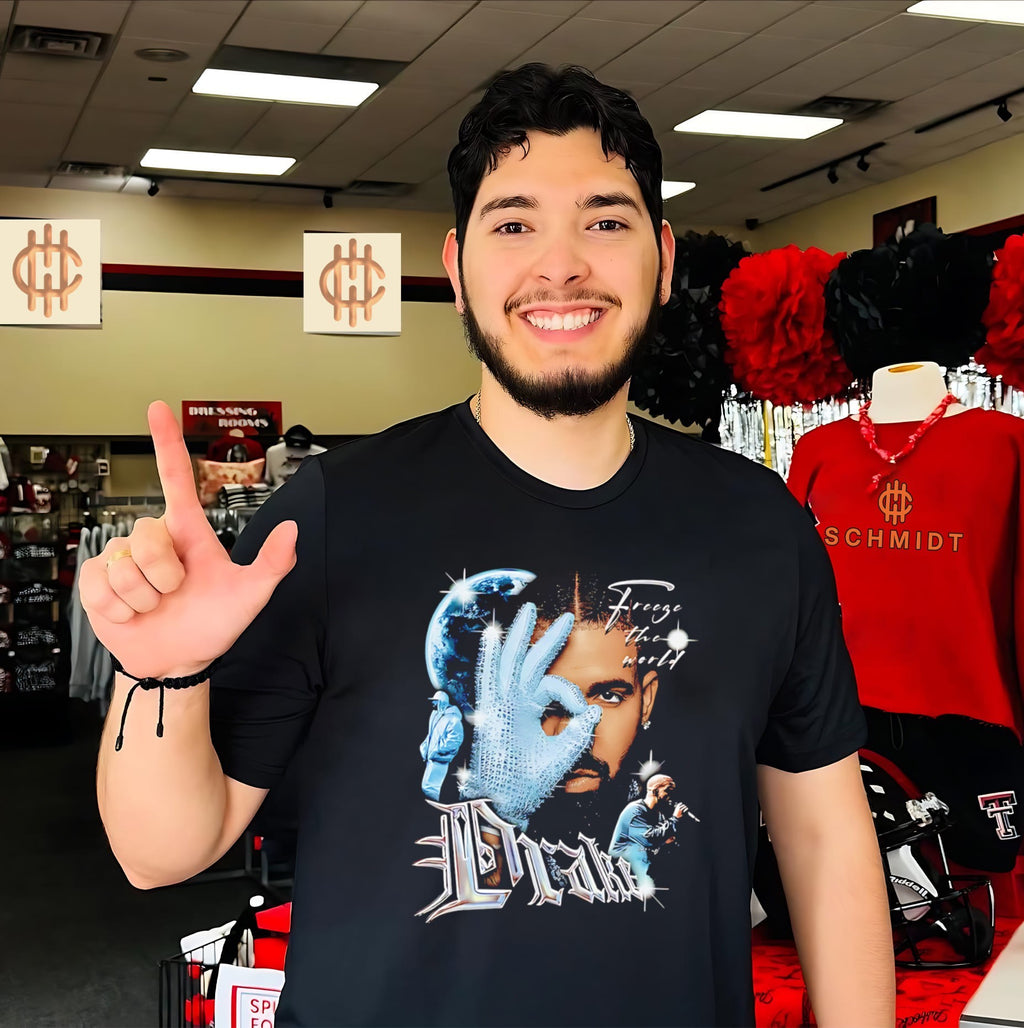 Drake featuring Iceman illustratrion shirt