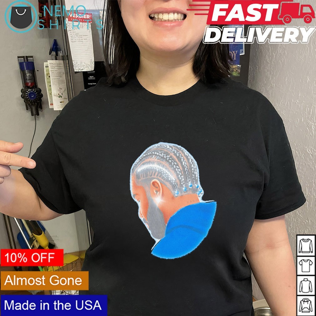 Drake rapper signature cornrow hair shirt