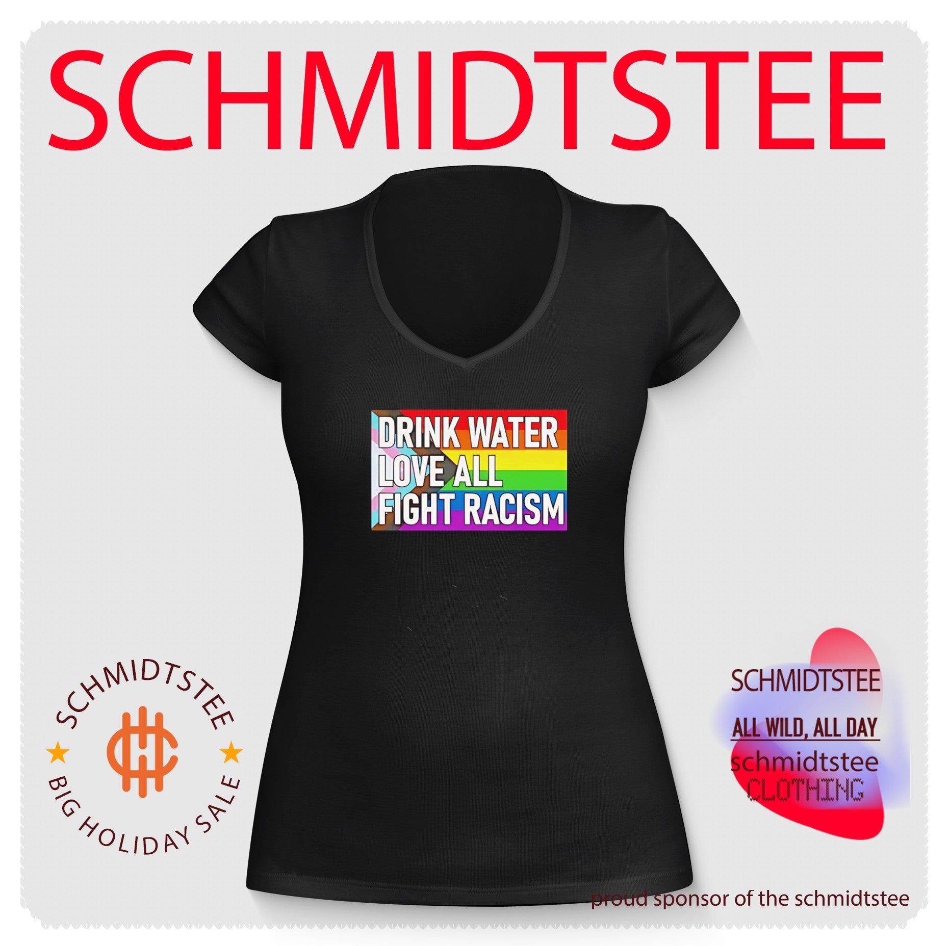 Drink water love all fight racism pride flag shirt