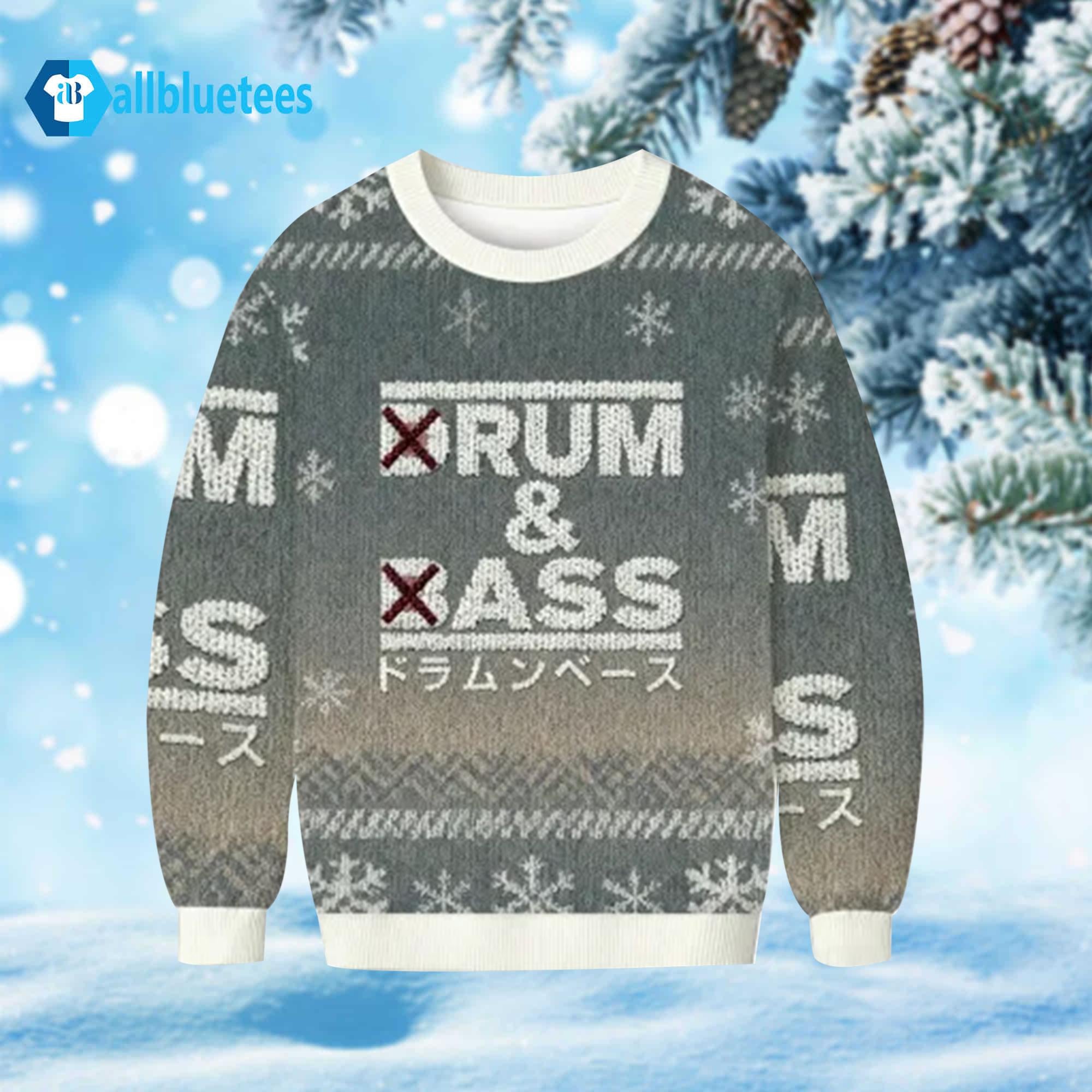 Drum And Bass Ugly Christmas Sweater