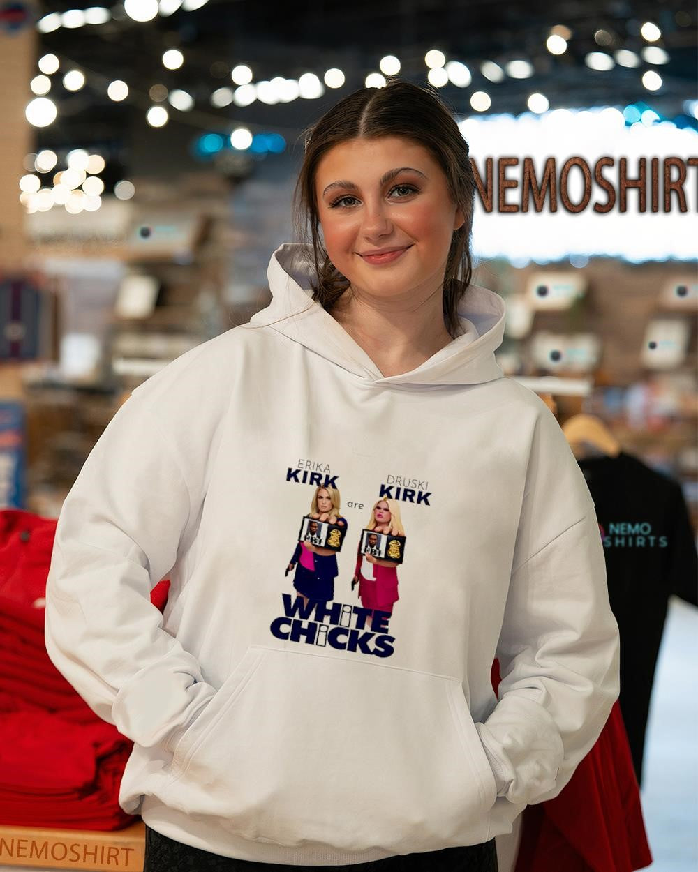 Druski and Erika Kirk FBI film White Chicks shirt