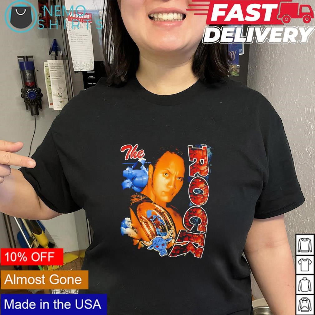 Dwayne the Rock Johnson World Wrestling Federation WWF shirt
