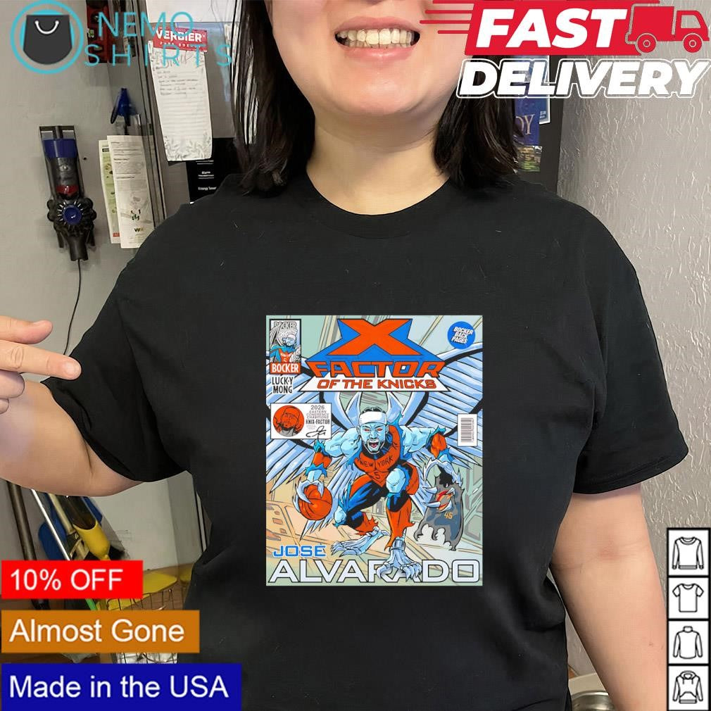 Jose Alvarado Archangel Marvel character Factor of the Knicks shirt
