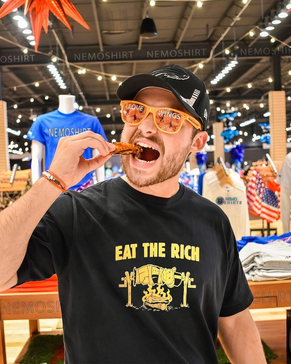 Eat the rich Monopoly Man campfire shirt