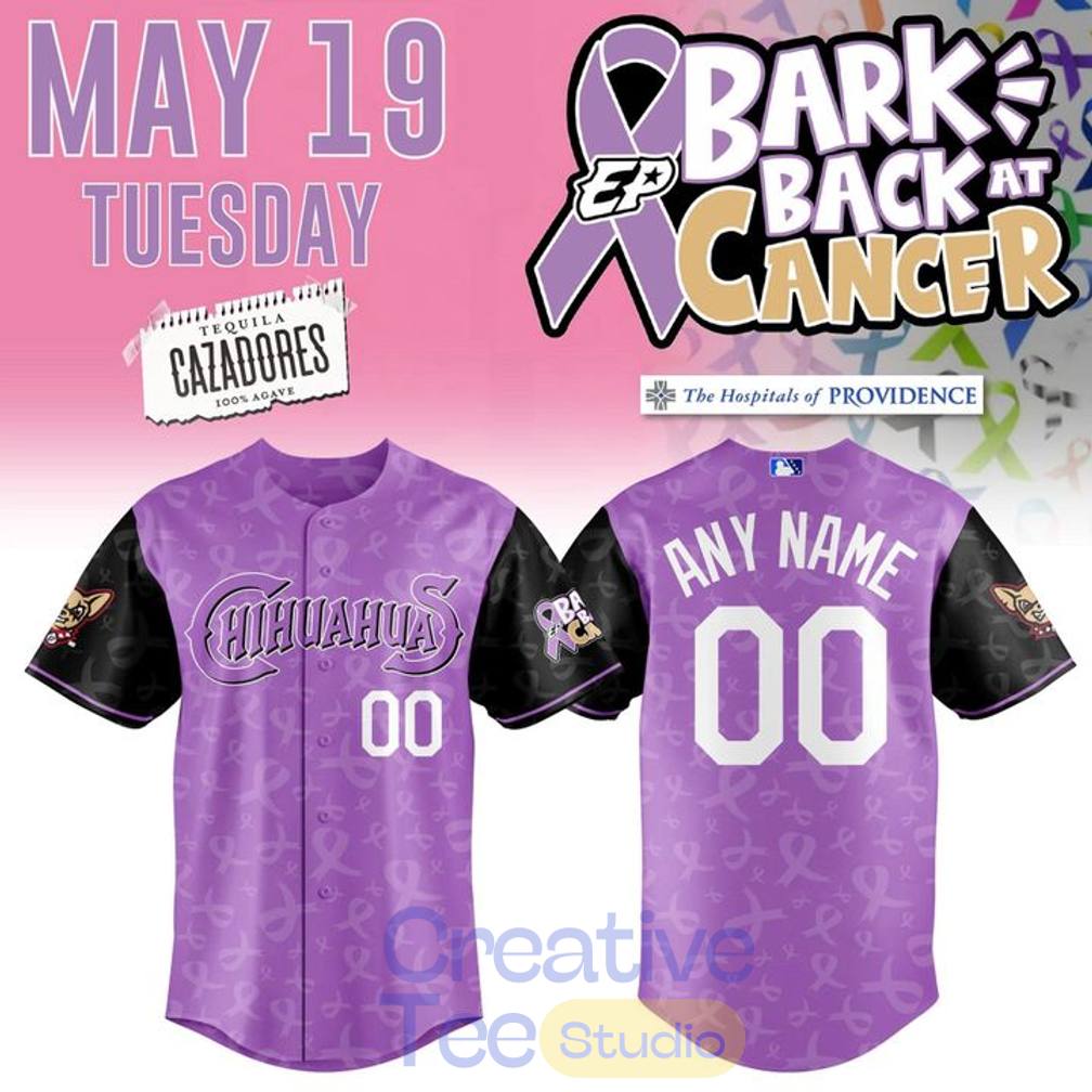 El Paso Chihuahuas 2026 Bark Back at Cancer Custom Baseball Jersey