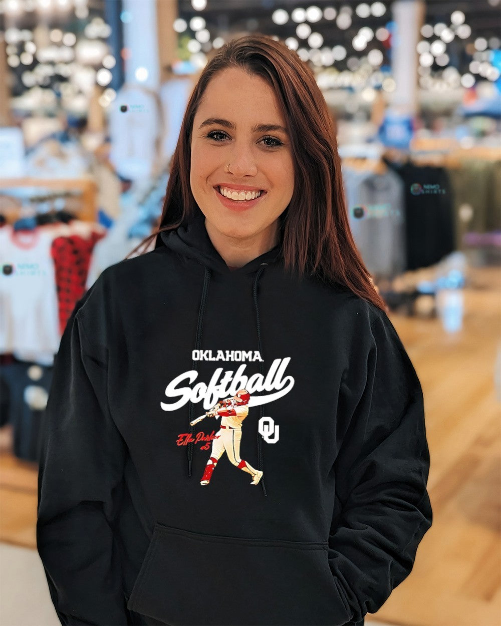 Ella Parker 5 Oklahoma Sooners softball player graphic shirt