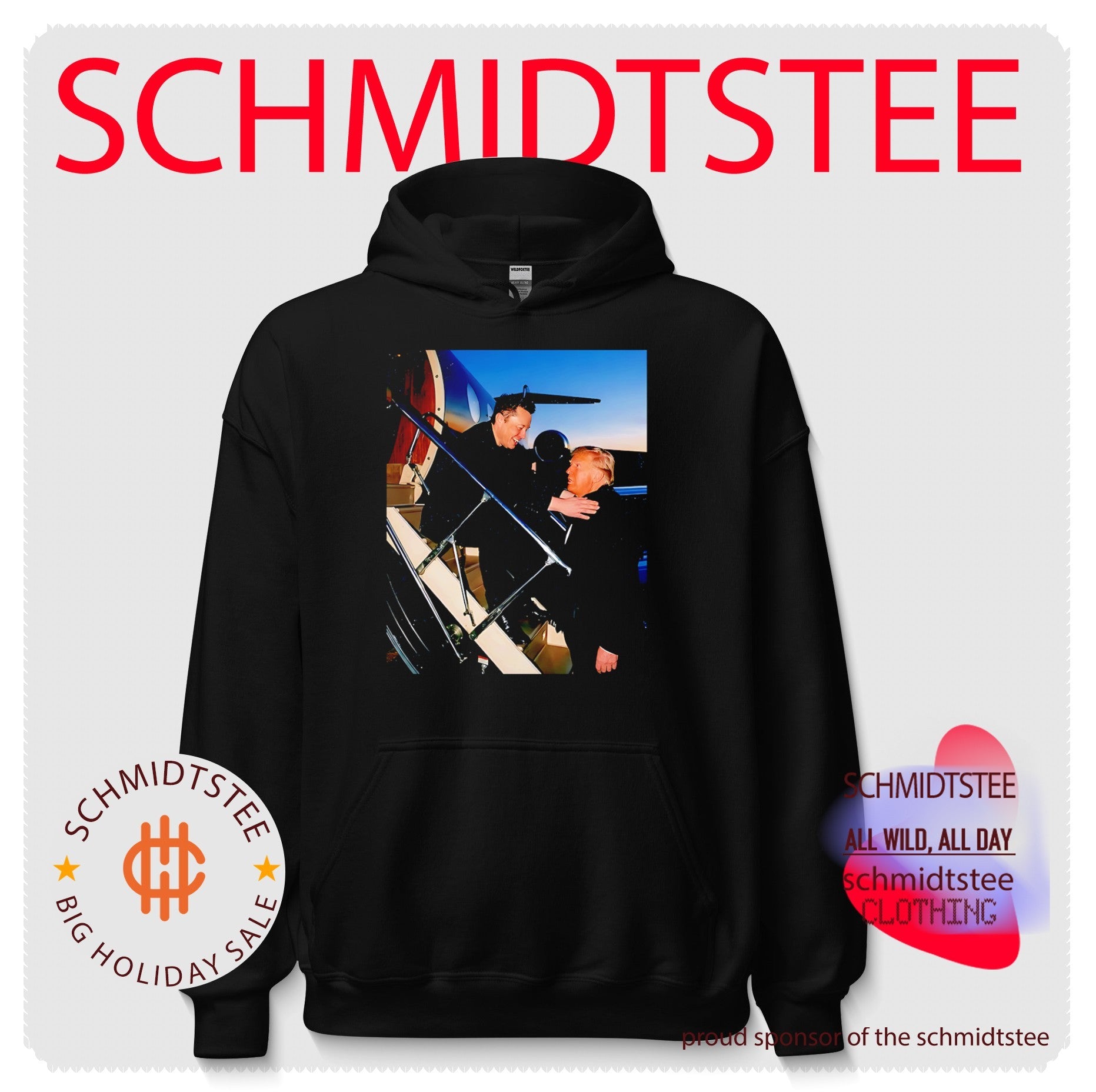 Elon Musk and Donald Trump on an airplane shirt