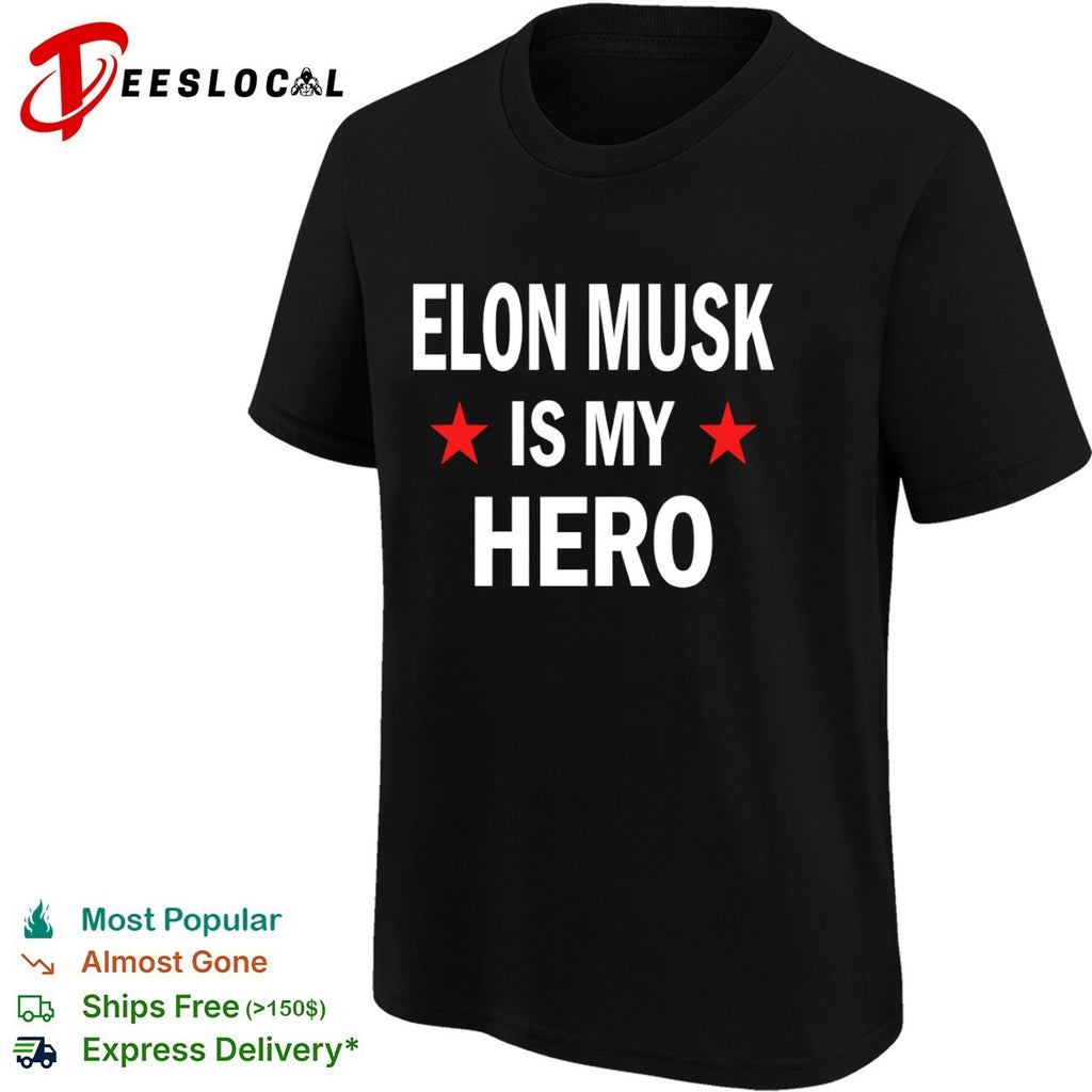 Elon Musk hero red stars Elon Musk is my hero shirt