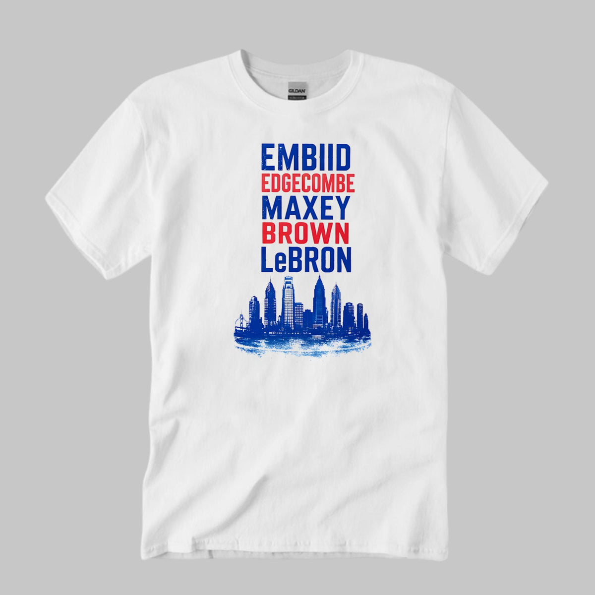 Embiid Edgecombe Maxey Brown LeBron Shirt