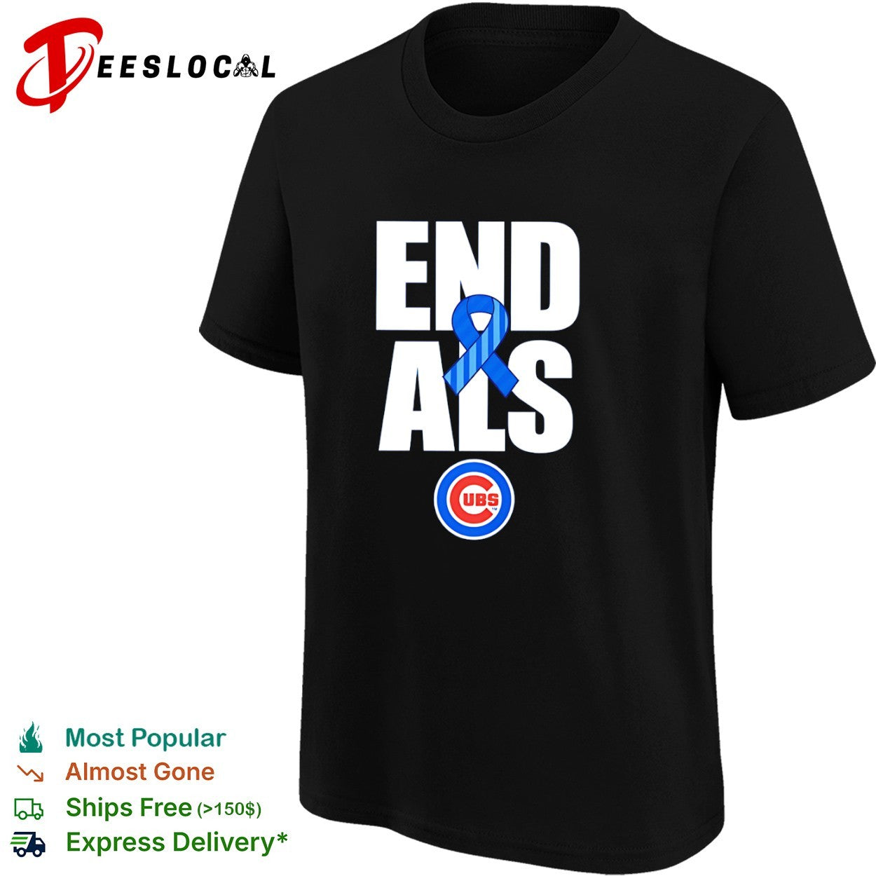 End Als Chicago Cubs Awareness Ribbon shirt