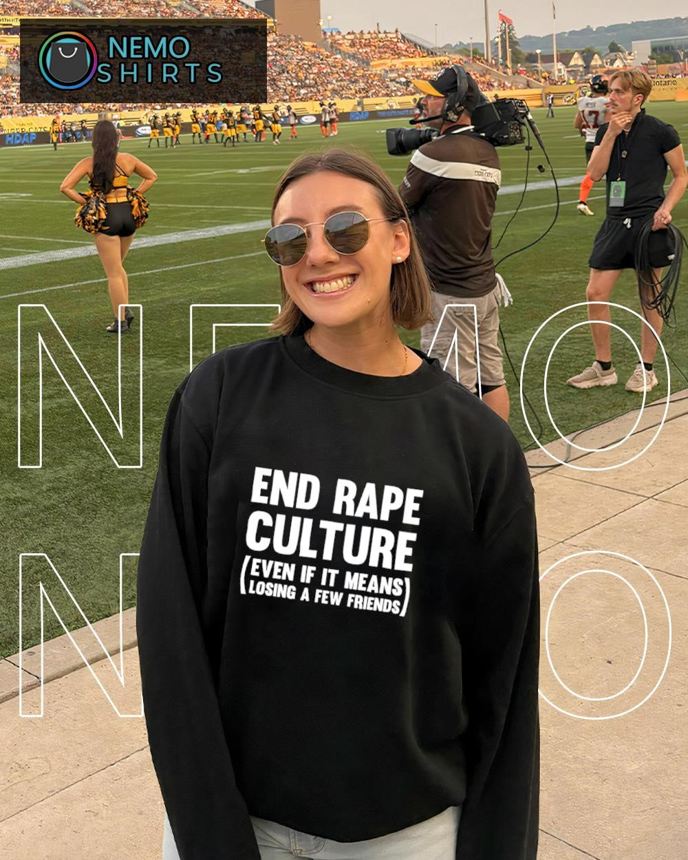 End rape culture even if it means losing a few friends text shirt