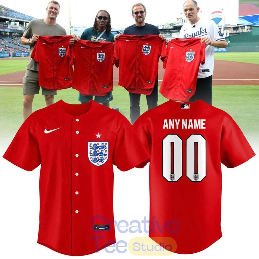 England National Football Team x KC Royals Custom Baseball Jersey