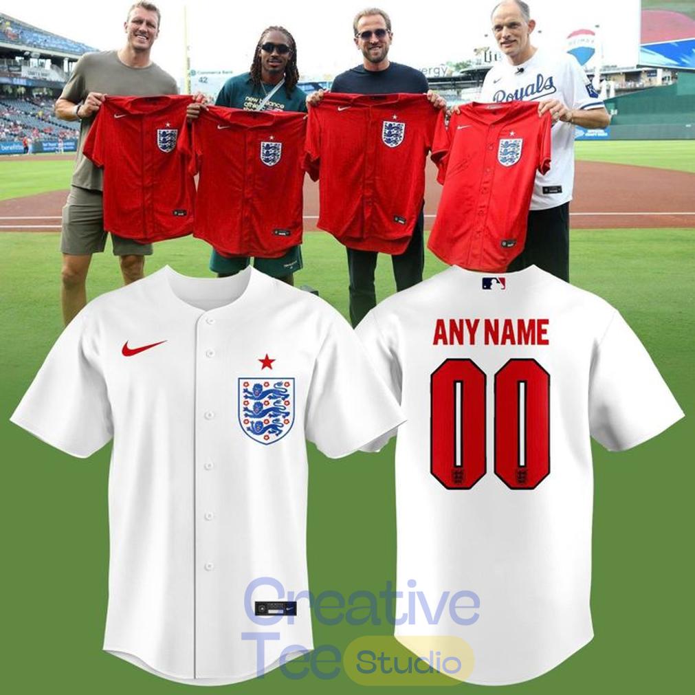 England National Football Team x KC Royals Custom Baseball Jersey
