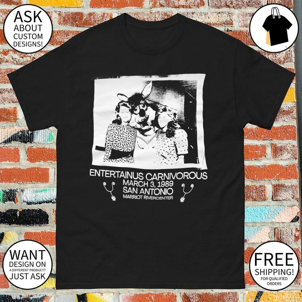 Entertainus Carnivorous Antonio Marriott Rivercenter 1989 vintage shirt