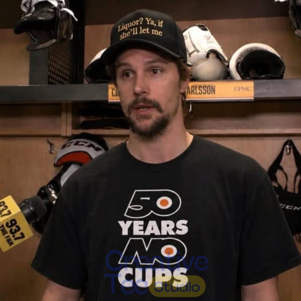 Erik Karlsson Philadelphia Flyers 50 Years No Cups T-Shirt