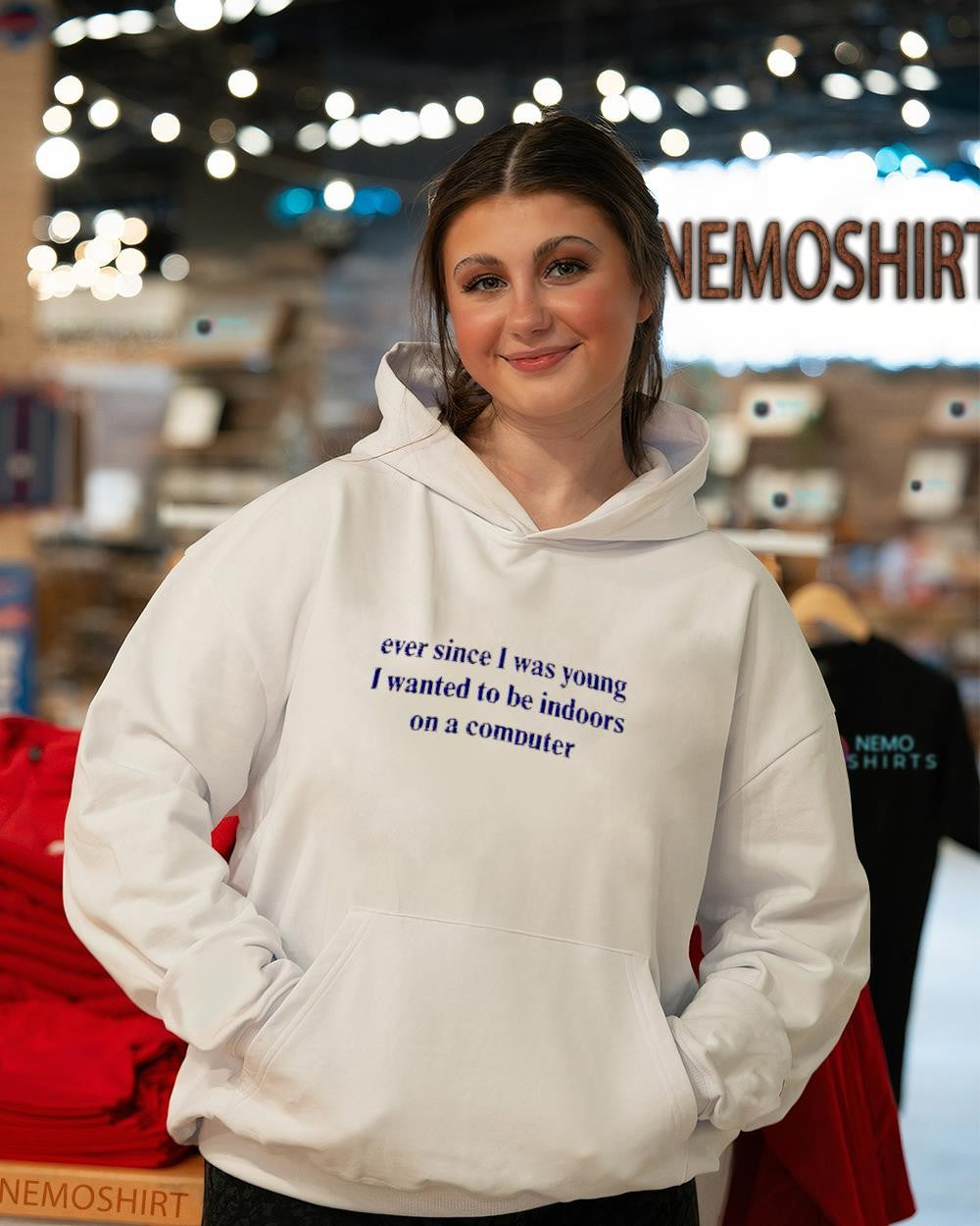 Ever since I was young i wanted to be indoors on a computer phrase shirt