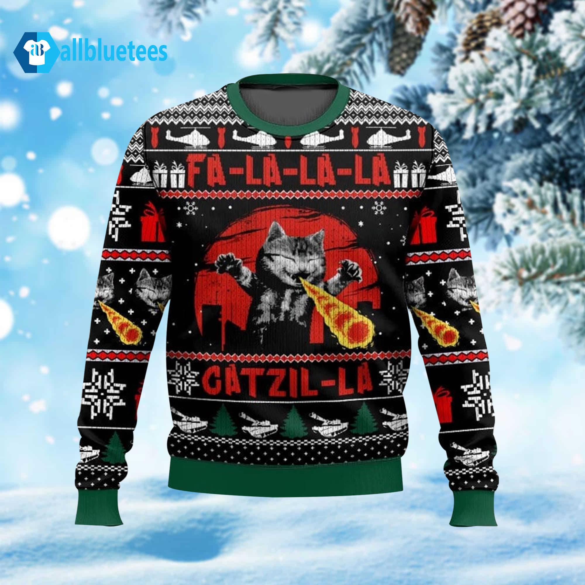 Fa La La La Catzil-la Ugly Christmas Sweater