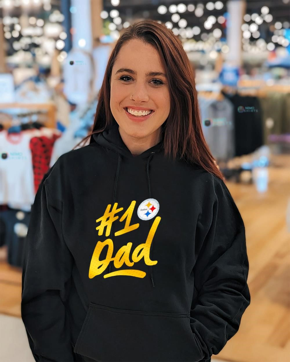 Father’s Day Pittsburgh Steelers number 1 Dad logo shirt