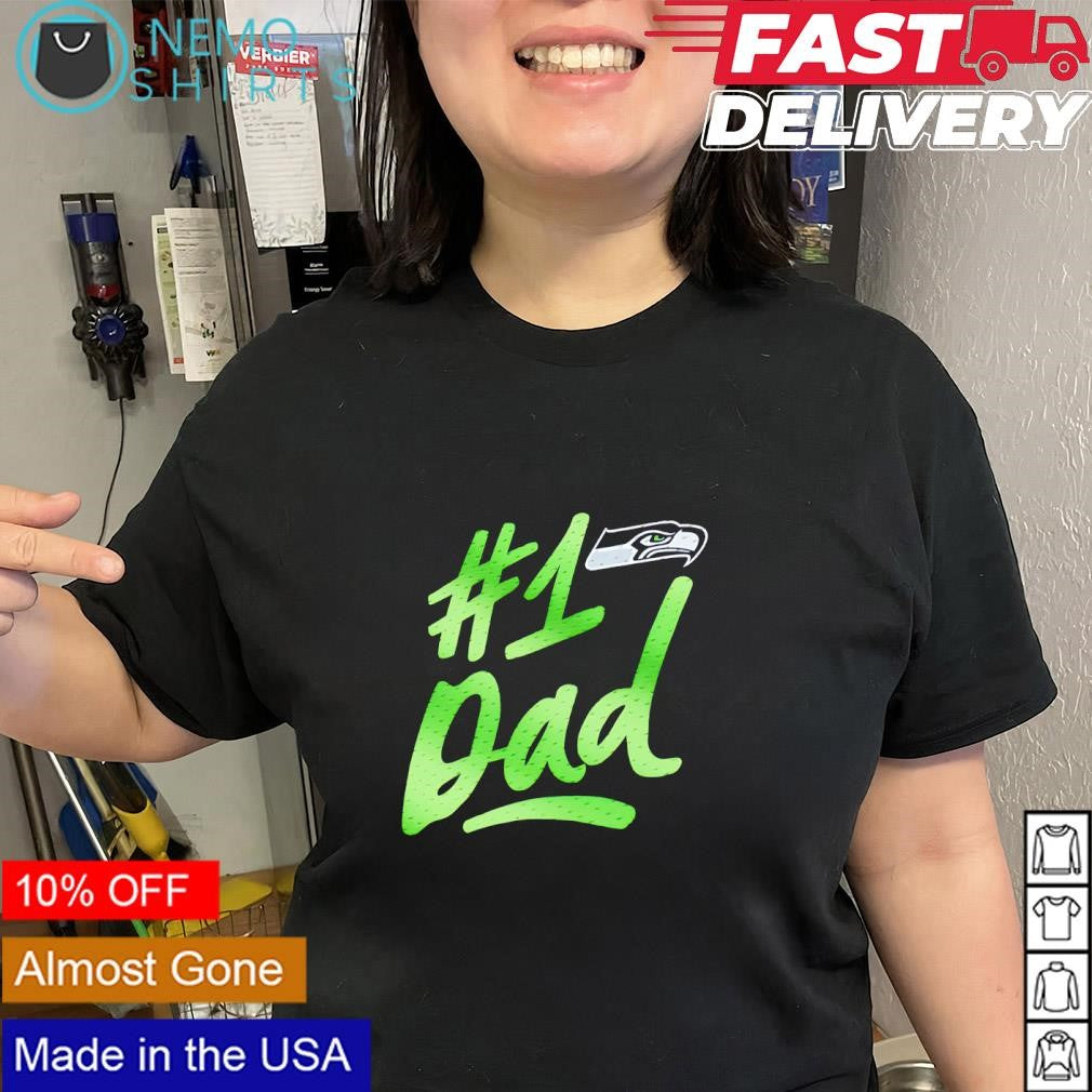 Father’s Day Seattle Seahawks number 1 Dad logo shirt