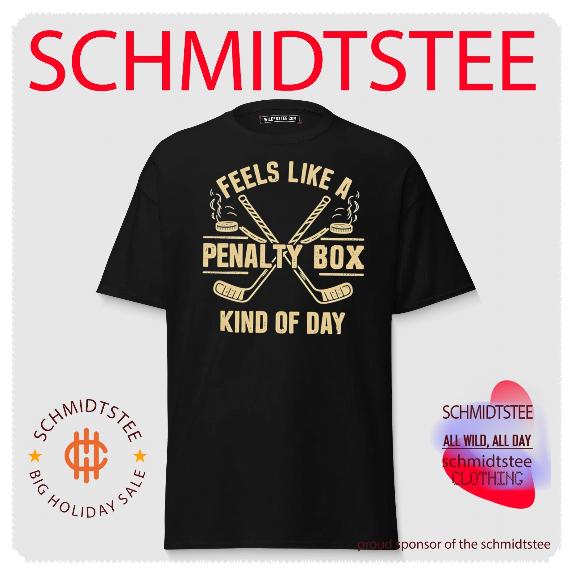 Feels like a penalty box kind of day hockey graphic shirt