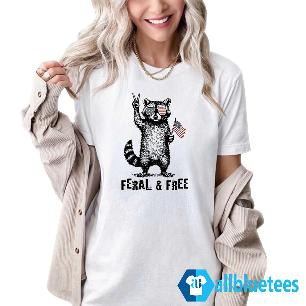 Feral And Free Raccoon American Shirt