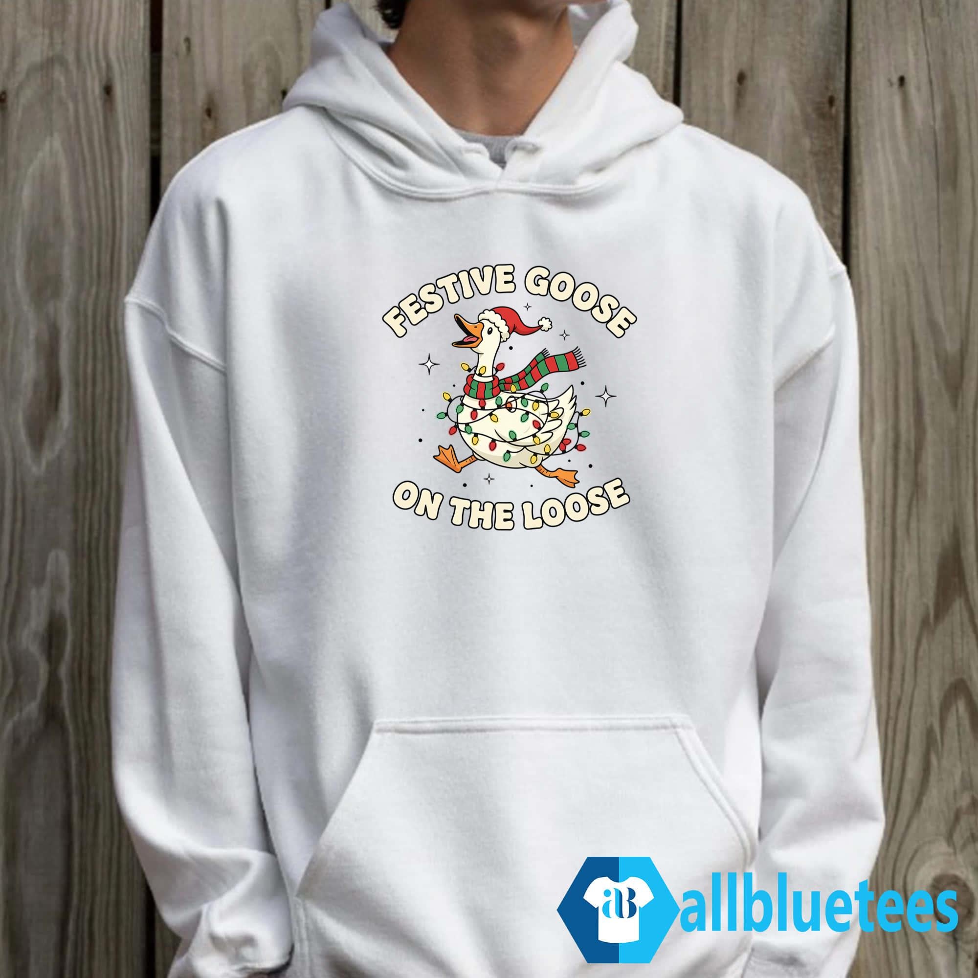 Festive Goose On The Loose Christmas Shirt