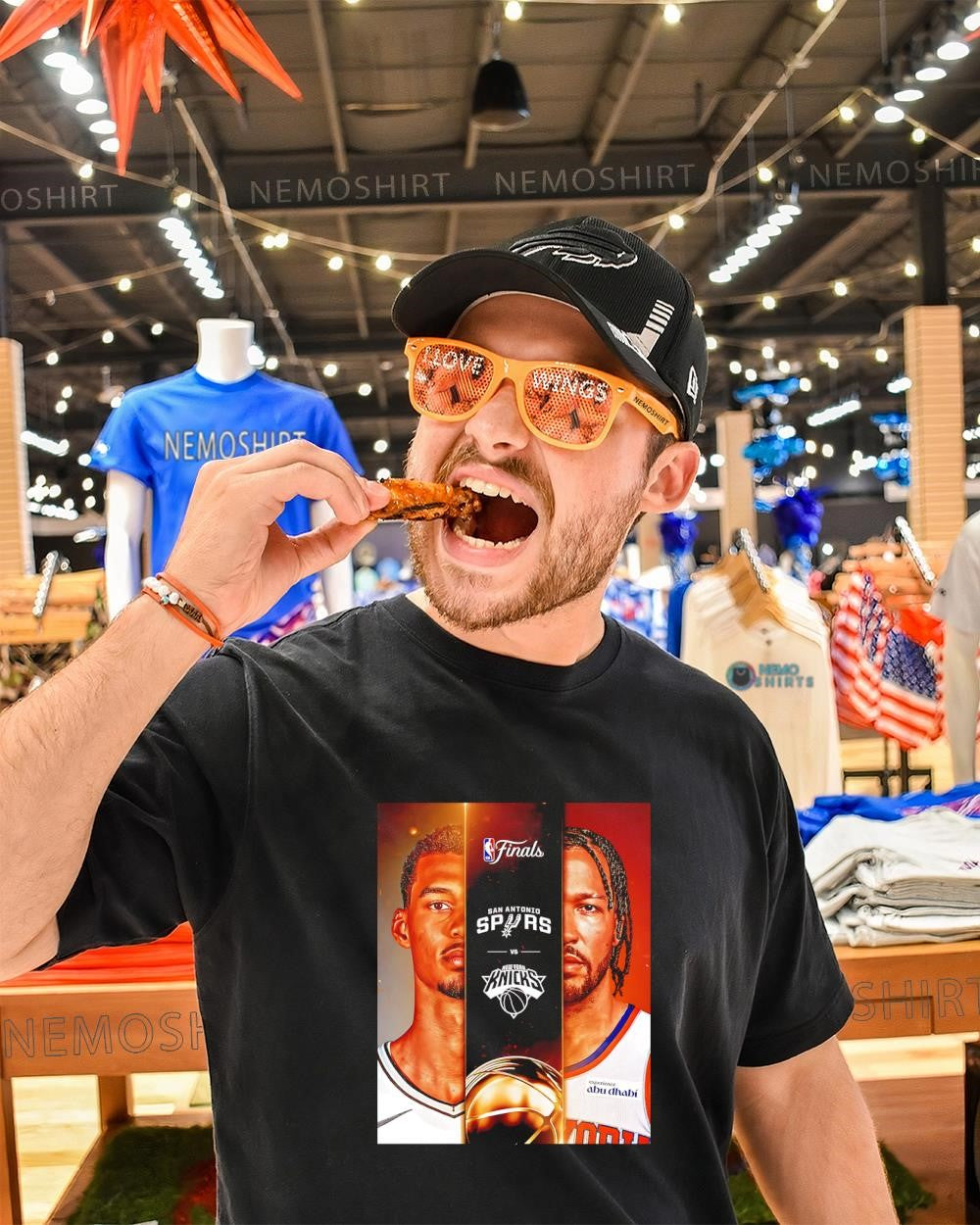 Finals San Antonio Spurs Wembanyama and New York Knicks Brunson shirt