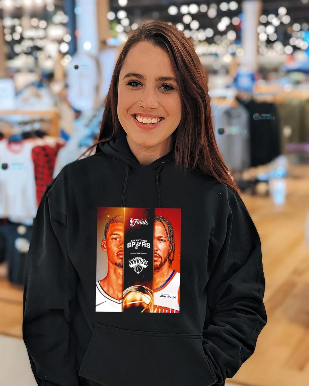 Finals San Antonio Spurs Wembanyama and New York Knicks Brunson shirt