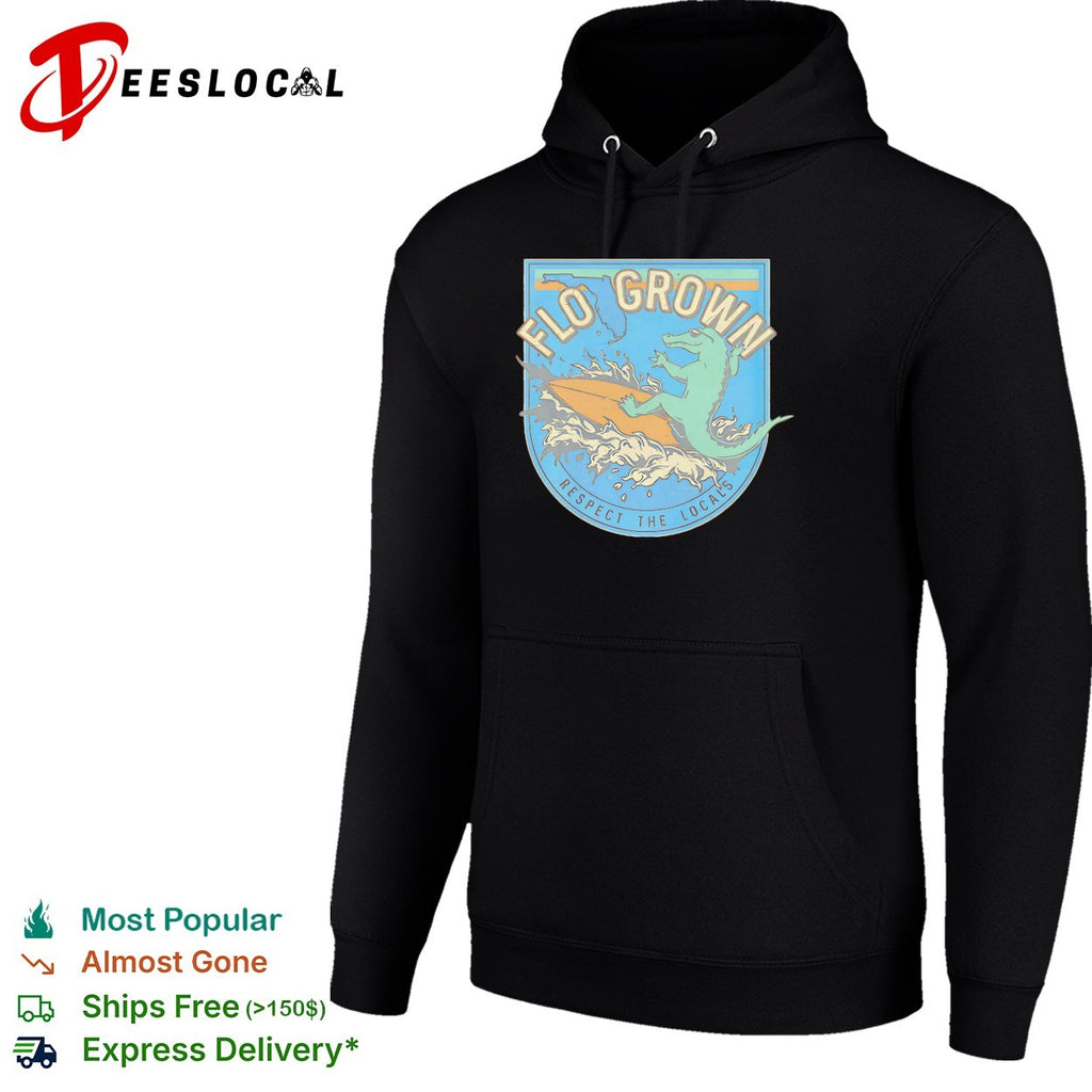 FloGrown alligator surfing respect the locals shirt